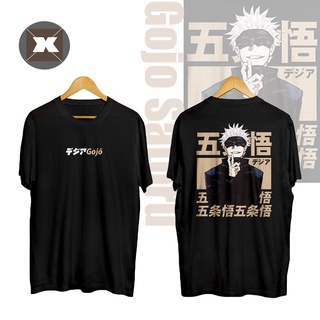 【Ready Stock】✟☫❏Jujutsu Kaisen T-shirt Gojou Satoru Short Sleeve Anime Cosplay Apparel Tops Loose Ca