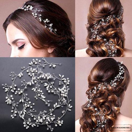 RRR-Wedding Party Hair Bridal Accessories Crystal Pearl