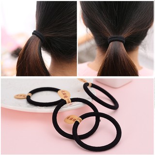 Black Elastic Rope Grils Ponytail Hair Bands Ladies Hairties hairband Black Seamless Hair Band