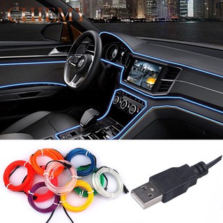 8 colors DC 12V Flexible EL Wire Neon Light 1M/2M/3M/5M Decor+USB driver (1)
