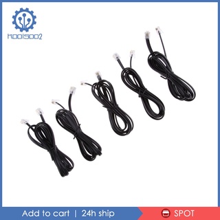 [🆕KOO2-9] 5Pcs 6P6C RJ12 Male to Male Flat Straight Landline Telephone Cable Cord 1.5m