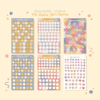 PSS Basics Star Charms Glitter + Holo Vinyl Polco Deco Sticker Sheet by PEACHSOUL STUDIO