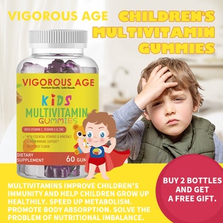 VIGOROUS AGE Children's Multivitamin Gummy Boosts Immune Support Helps Support Bone Health