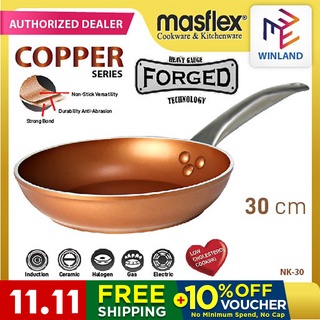 Masflex Copper Series 30cm Non-Stick Fry Pan Induction Ready - Suitable for All Stovetops NK-30