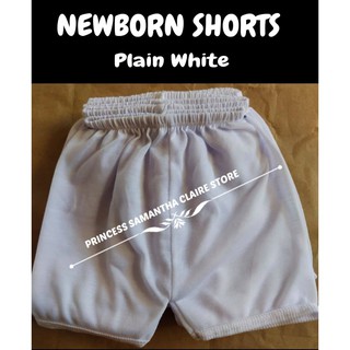 PLAIN WHITE SHORTS | Cotton Material for Newborn Baby 0-9mos