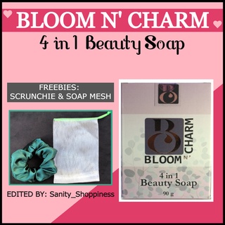 BLOOM N CHARM (90g) WHITENING, MOISTURIZING, CLEANSING, ANTI AGING with GLASS SKIN NEWME 3 in 1 SOAP