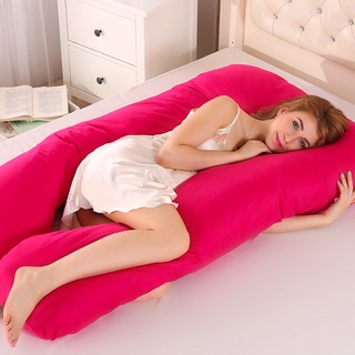 ☌❦Sleeping Support Pillow For Pregnant Women Body 100% Cotton Rabbit Print U Shape Maternity Pillow (7)