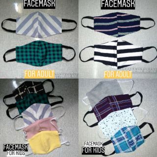 Washable Face Mask for Adults & Kids Cotton Fabric