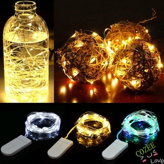 COZEE 10/20/30 LED New Wire Copper Bedroom Micro Rice Fairy String Lights Wedding Decoration Bottle Lighting Christmas Lights Party Supplies LED Battery/Multicolor