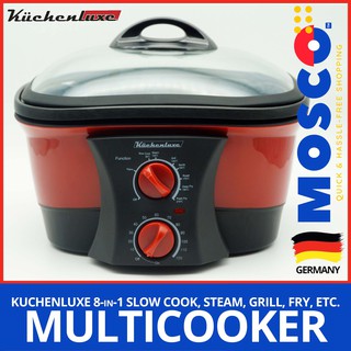 Kuchenluxe™ 8-in-1 Multi-Cooker 5 Liters | Griller Hot Pot Sauté Shallow fryer Slow cooker Steamer