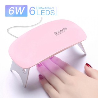 1PC Portable Nail Dryer 6W UV LED Nail Lamp For Nail Polish Gel Manicure Apparatus Manicure Tool