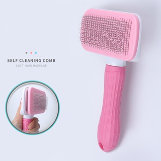 Self Cleaning Dog Brush Slicker Massage Particle Pet Comb For Dogs and Cats (4)