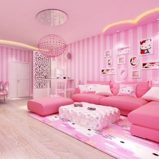 YYDD 45cmx10m Modern Pink Strip Wallpaper