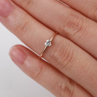 2021 Korean New Exquisite Crystal Love Ring Fashion Temperament Simple Versatile Ring Elegant Lady Jewelry