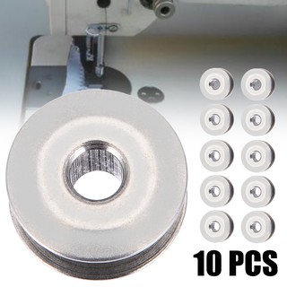 ✿PTPTRATE 10pcs 21mm Industrial Sewing Machine Tools Aluminum Bobbins for Singer Brother