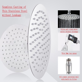 Stainless Steel Ultra-thin Waterfall Shower Heads Rainfall Shower Head Rain Shower Square Round