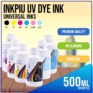 Inkpiu UV Dye Ink 500ml CYAN | MAGENTA | YELLOW | BLACK | LIGHT CYAN | LIGHT MAGENTA Colors
