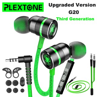Upgraded Version Plextone G20 Hammerhead Bass Earphone with Mic Magnetic Gaming Headset