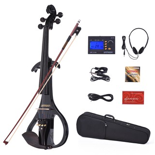 ammoon VE-209 Full Size 4/4 Solid Wood Silent Electric Violin Fiddle Maple Body