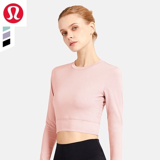 Lululemon New Fitness Yoga Women's Long Sleeved Top Sexy T-shirt Fitting Sports Running Breathable