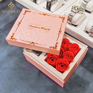 WISHDOIT Luxury watch box Customized box Rose flower gift box oBui