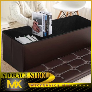 Mixtronics.mnl Rectangular Storage Stool Sit Adult Sofa Folding Storage Box