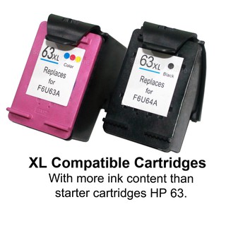 Compatible ink Cartridges 63XL Black and Color for HP Deskjet 2130