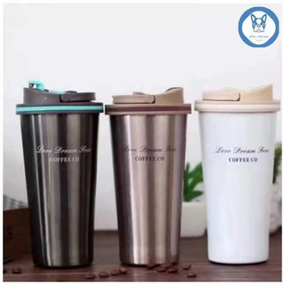 500ml 16oz Double Walled Insulated Vacuum Coffee Cup Stainless Steel !!