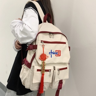 Laptop Bags Chinese Style Schoolbag Male Junior High School Student Korean Style Backpack Female Nat