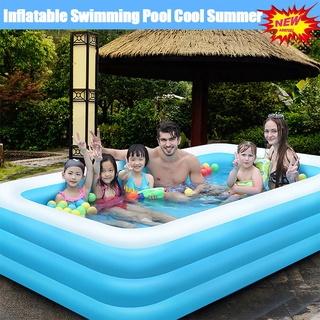 1.2M & 2M Swimming Pool Outdoor Kids Thickened Inflatable Durable For Family OutFoldable Rectangular