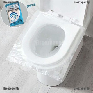 Breezegently 30pcs Disposable Toilet Seat Wc Mat Universal Toilet Sticker Toilet Seat Cover NOVEL
