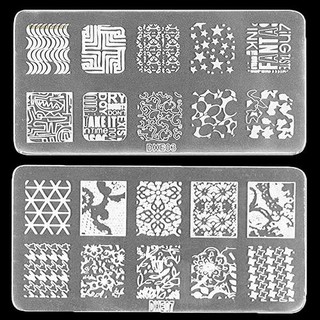 ♥BDF♥Nail Art Stamp Stencil Stamping Template Plate Set Tool Stamper Design Kit (6)