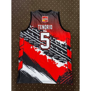 LA TENORIO brgy ginebra jersey full sublimation nylon spandex high quality basketball jersey