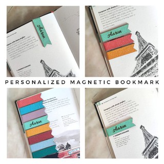 Personalized Leather Magnetic Bookmark [Engraved! Not Printed] (1)