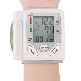 Portable Automatic Digital LCD Display Wrist Blood Pressure Monitor Device Heart Beat Rate Pulse