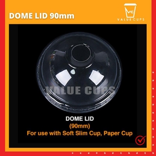100 pcs Dome Lid for Plastic Cup Paper Cup Milk Tea Cups 90, 95, 95mm (VC)