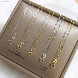 ✶☋﹉18K Pawnable gold lightweight chain necklace