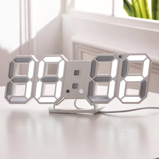 <24h delivery> W&G Nordic Digital Alarm Clock 3D LED Wall Clock Wall Watch Desk Clock Calendar Thermometer Display Electronic Watch (6)