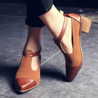 Women Oxfords Low Heels Casual Vintage Shoes (1)