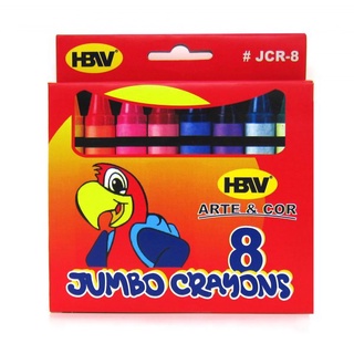 HBW Arte & Cor 8 Jumbo Crayons