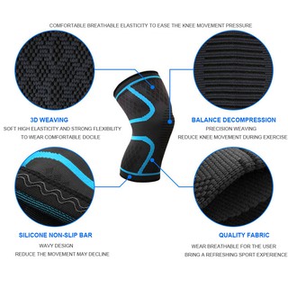 A pair Knee Support Braces Elastic Nylon Sport Compression Knee Pad (4)