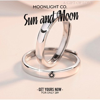 Moonlight Co. Sun & Moon Couple ring FREE with premium box | Fully adjustable, free size.
