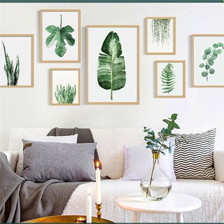 21x30cm Green Plants Canvas Art Poster Canvas Wall Painting (No Frame) (1)