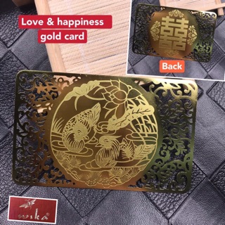 Wikacharms love & happiness gold card
