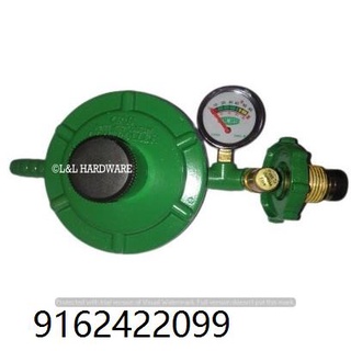 2912 LPG Regulator with Gauge & Automatic Shut Off Safety Pin For Gas Leak Household Liquified Gas