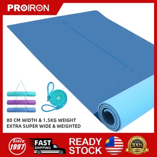 PROIRON Yoga Mat Large Exercise Mat (183cm x 80cm) Eco Friendly Tpe Yoga Mat Non-Slip Double-Sided