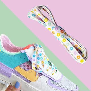 1Pair Summer Floral Printed Shoelaces Girls Summer Colorful Sports Shoes Laces (1)