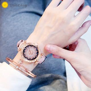 Korrean Fashion Quartz Diamond Flower Wrist Watch Women Girls Waterproof Digital Watches Accessories Relo