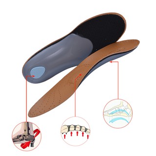 3D Premium healthy Leather orthotic insole for Flatfoot High Arch Support orthopedic Insole Insoles