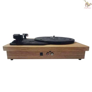 FUN Vintage Style Record Player for 33/45/78 RPM Vinyl Records 3 Speed with Wooden Base Portable LP Vinyl Player RCA Headphone Jack (2)